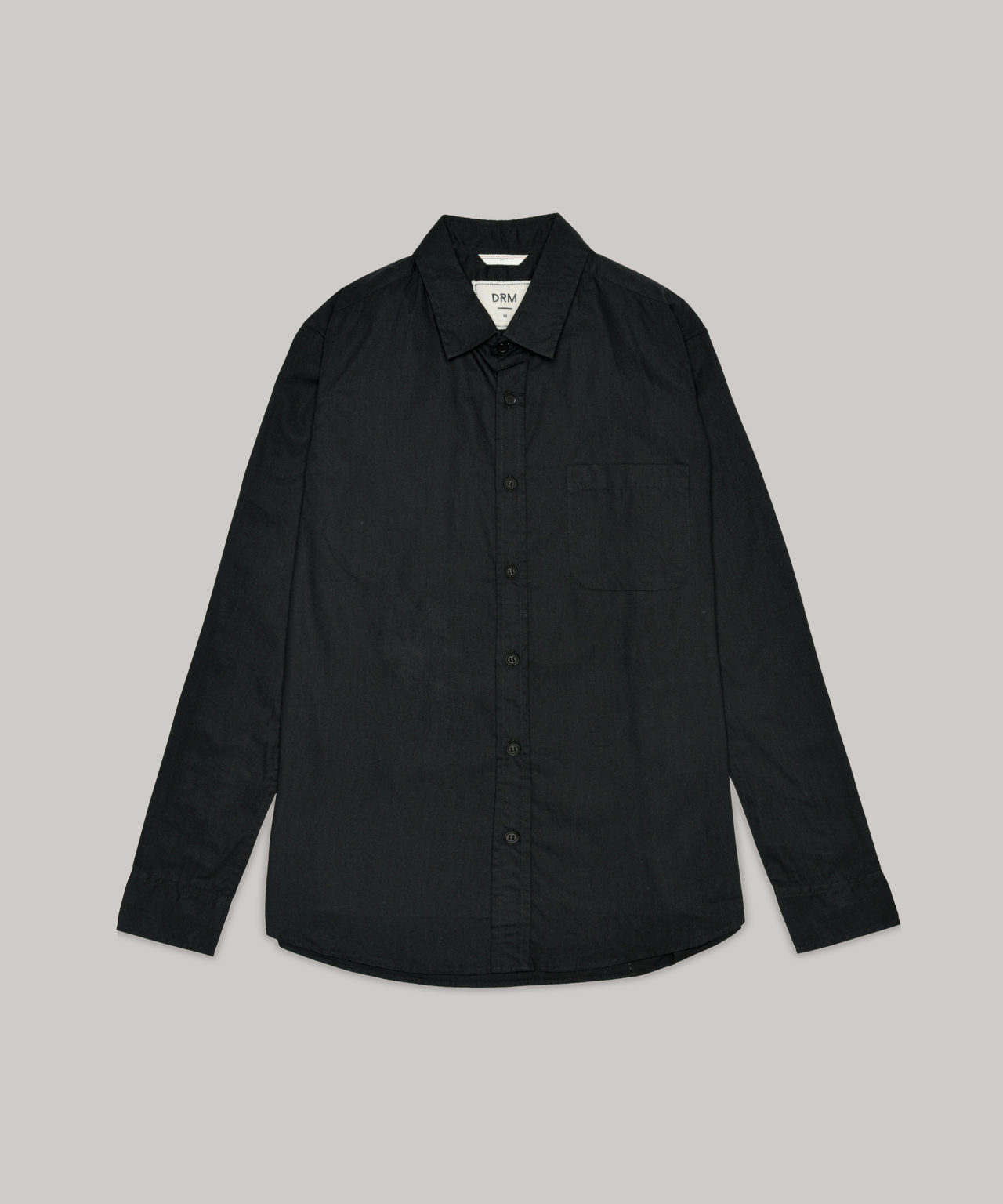 Poplin Black LS - DRM WEAR