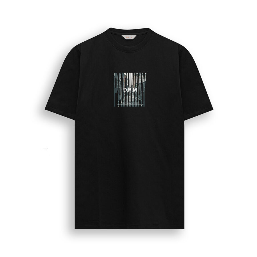 Kaos Katun 24s Grafis  - Pathway Black