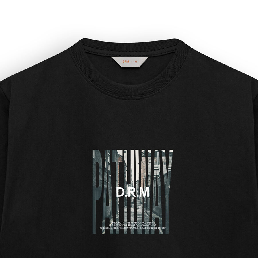 Kaos Katun 24s Grafis  - Pathway Black - Image 2