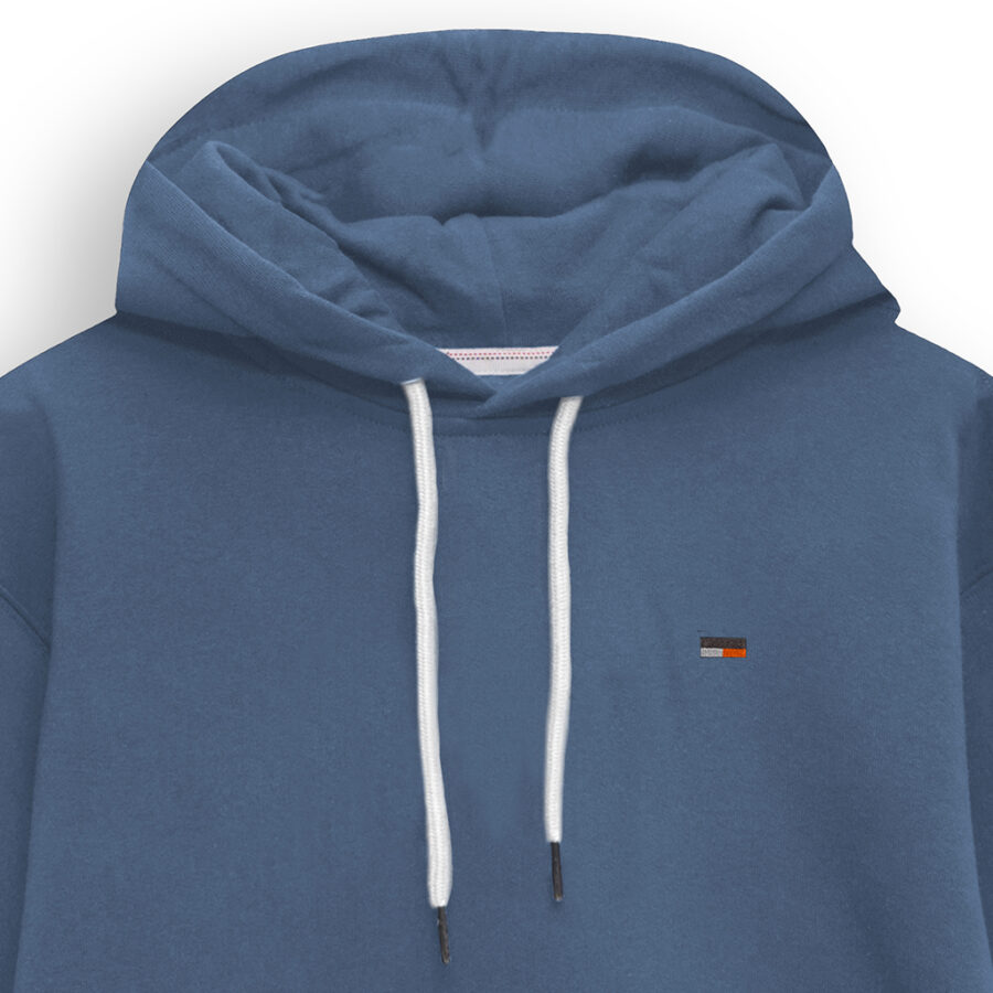 Hoodie Katun Fleece Bordir Logo - Origin Steel Blue - Image 2