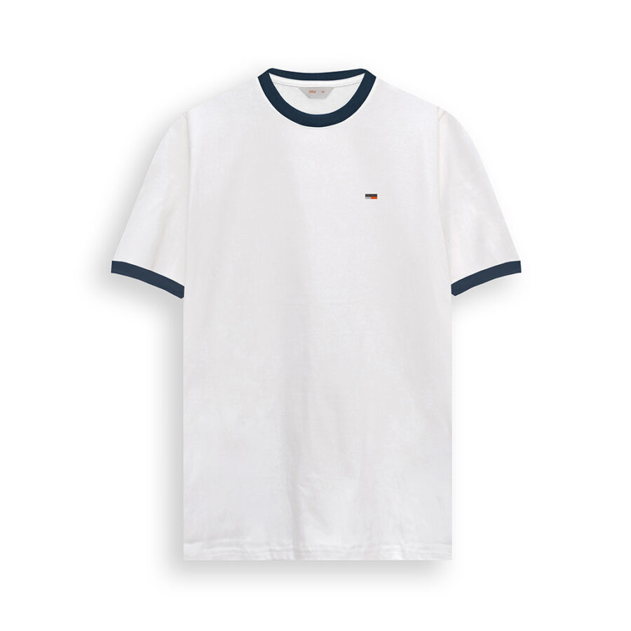 Kaos Katun 24s Ringer Tee  - Ringer White