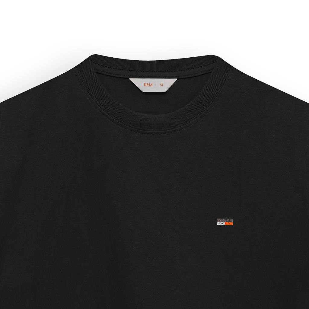 Kaos Katun 24s Bordir Origin - Black - Image 2
