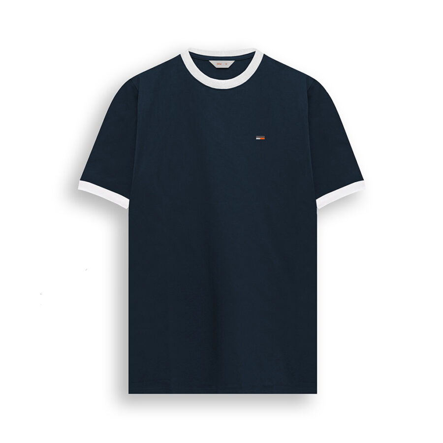 Kaos Katun 24s Ringer Tee  - Ringer Navy