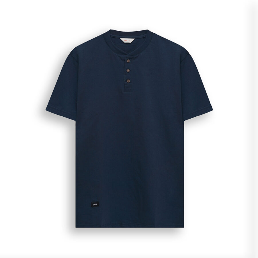 Kaos Kancing Katun 24s  - Henley Short Sleeve