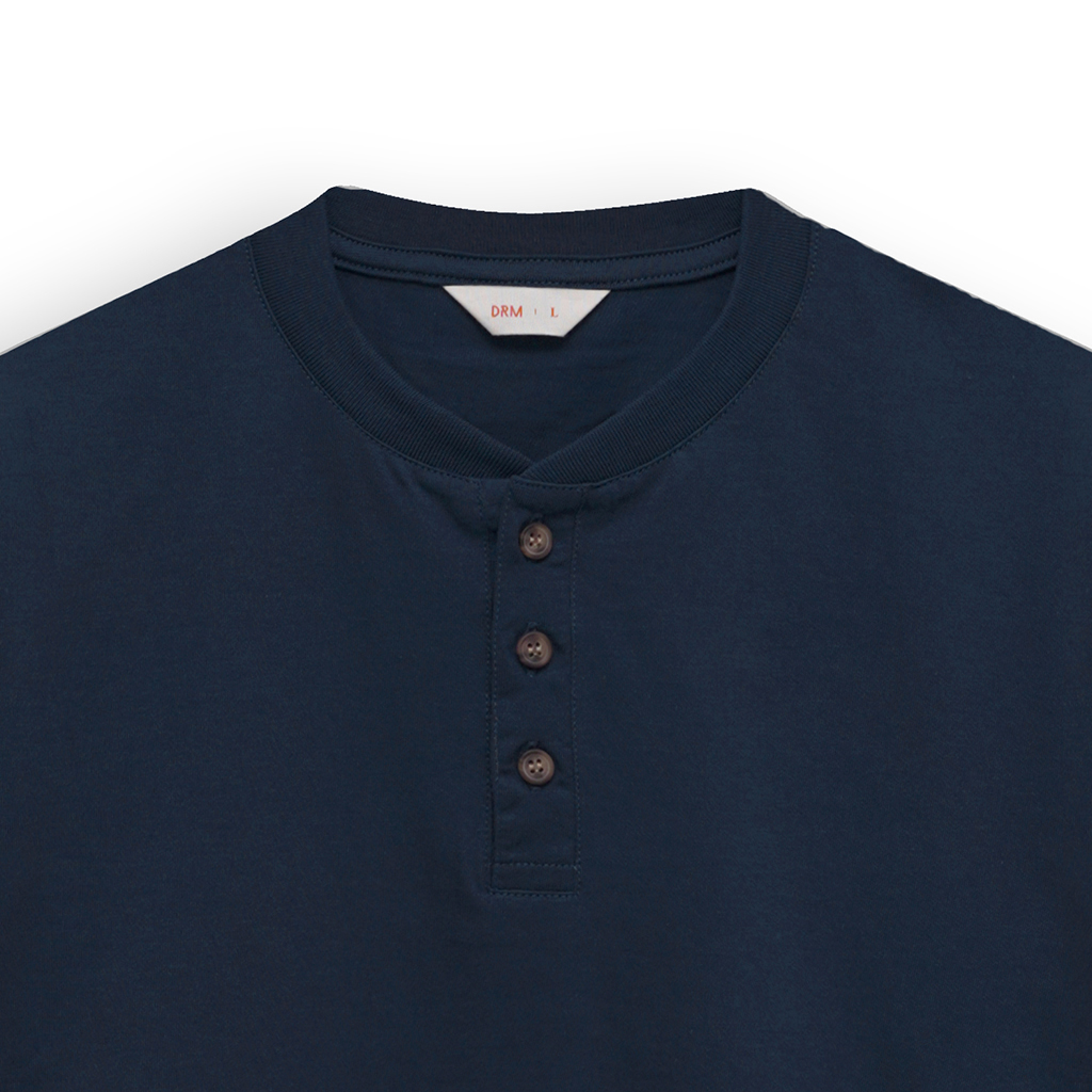 Kaos Kancing Katun 24s  - Henley Short Sleeve - Image 2