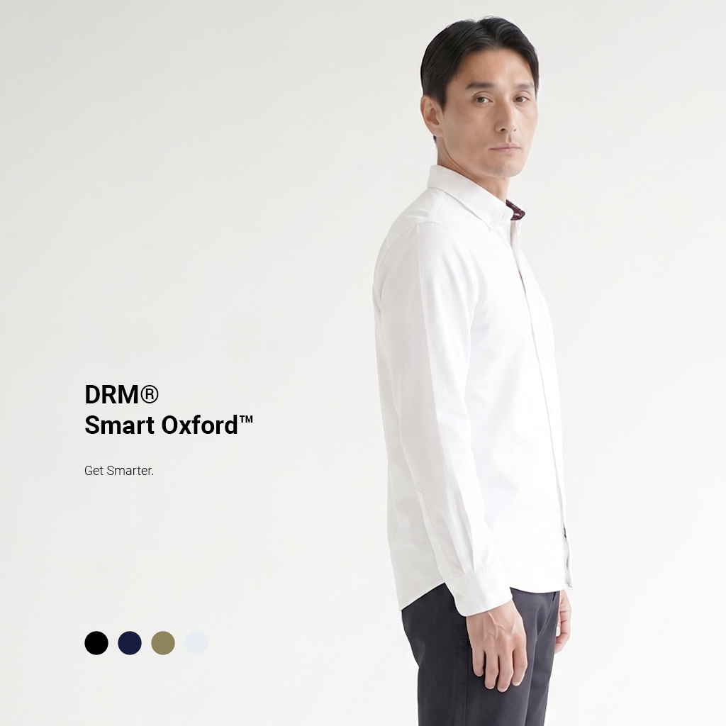 Smart Oxford Kemeja Panjang Pria - White - Image 4