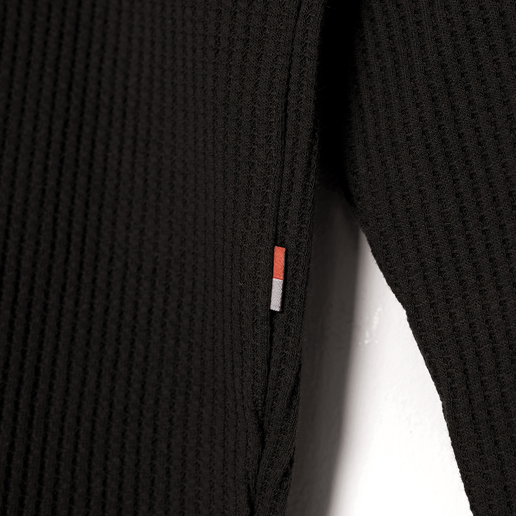 Sweater Pria Halfzip / Waffle Half zip - Spencer Black - Image 8