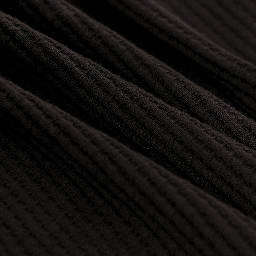 Sweater Pria Halfzip / Waffle Half zip - Spencer Black - Image 7