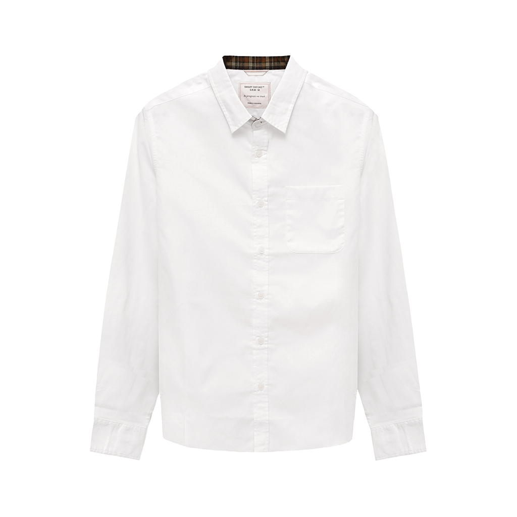 Smart Oxford Kemeja Panjang Pria - White