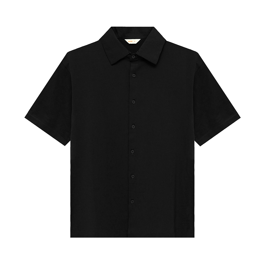 Kemeja Pria Lengan Pendek EASE FLOW - Black - Image 4